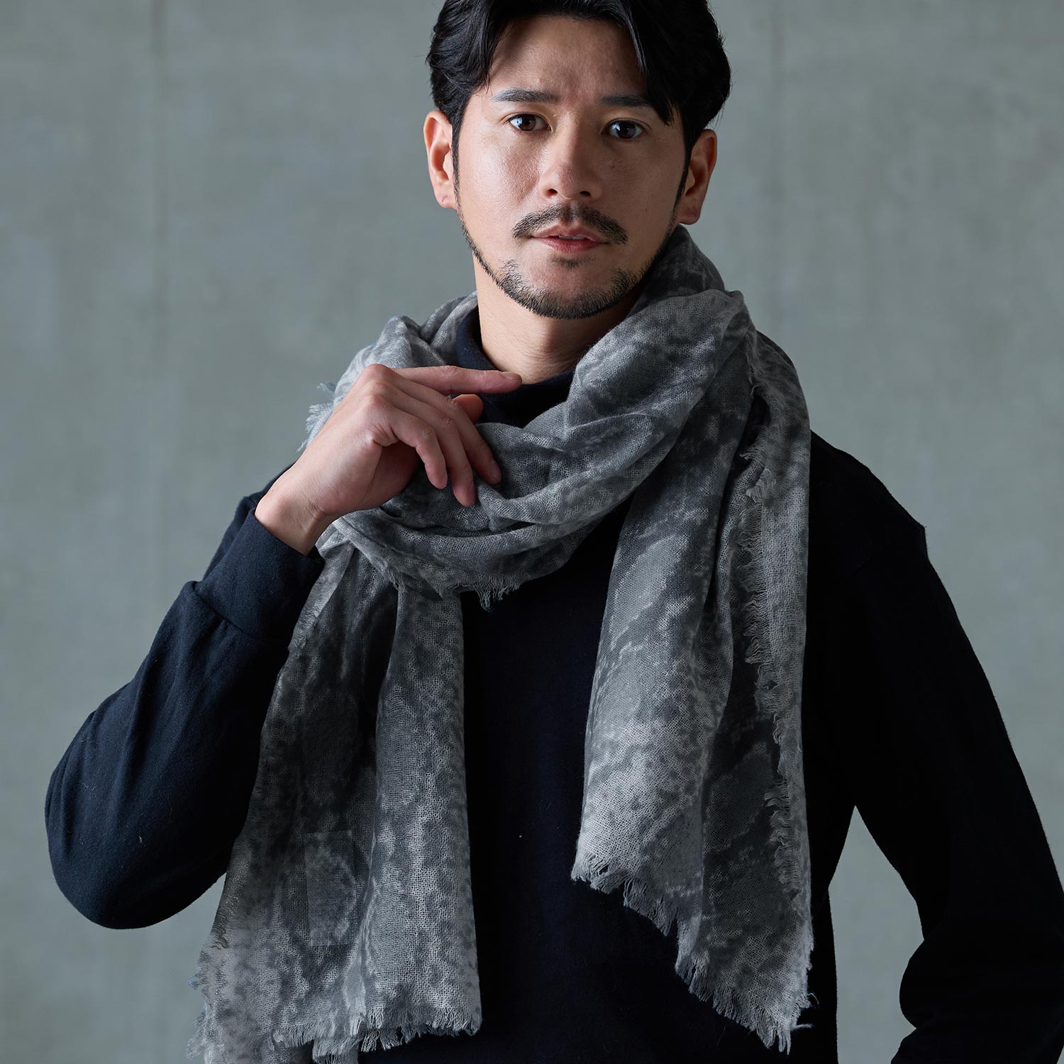 カシミヤ 100% ストール メンズ 大判 薄手 夏 春 ガーゼストール 大判