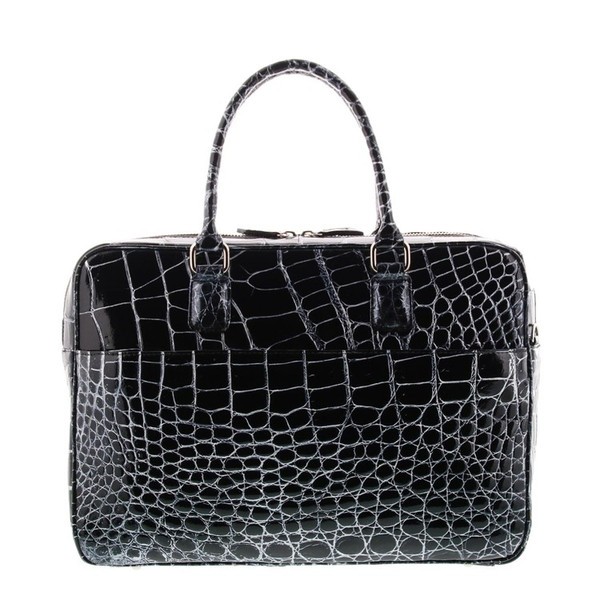 ◇【大人気モデル】ブラックカラークロコダイルタイプレザーBAG30㎝◇ 楽天市場】スモール クロコダイル レディース 長財布 マット