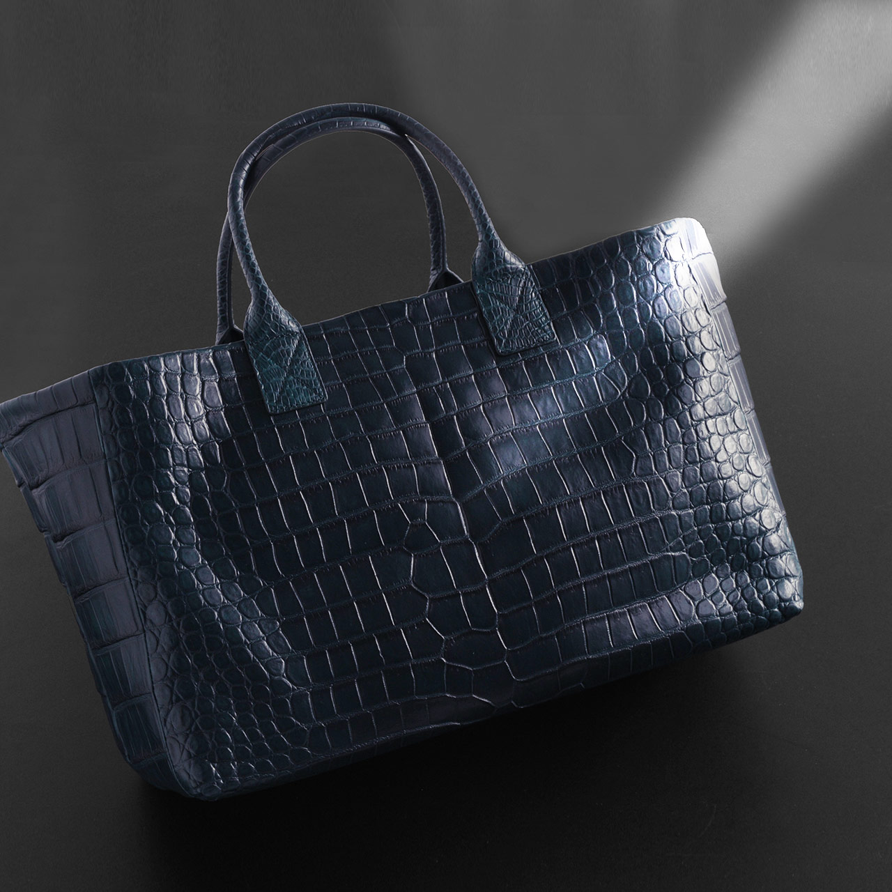 スモールクロコダイル ポロサス トートバッグ ...の詳細画像3