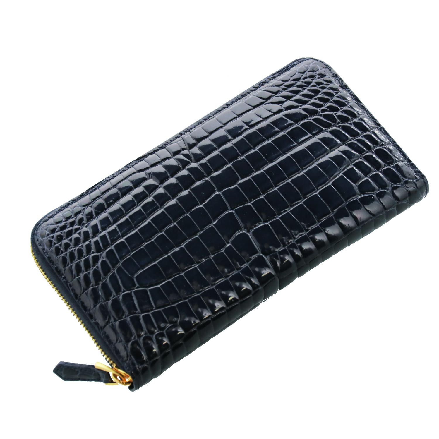 クロコダイル メンズ 長財布 内装 パイソン ラウンドファスナー 財布