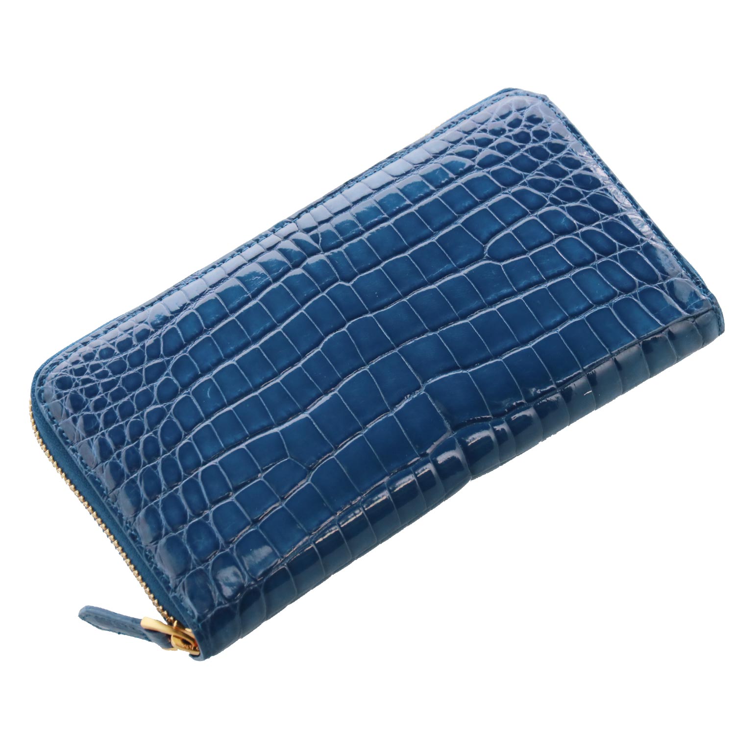 クロコダイル メンズ 長財布 内装 パイソン ラウンドファスナー 財布