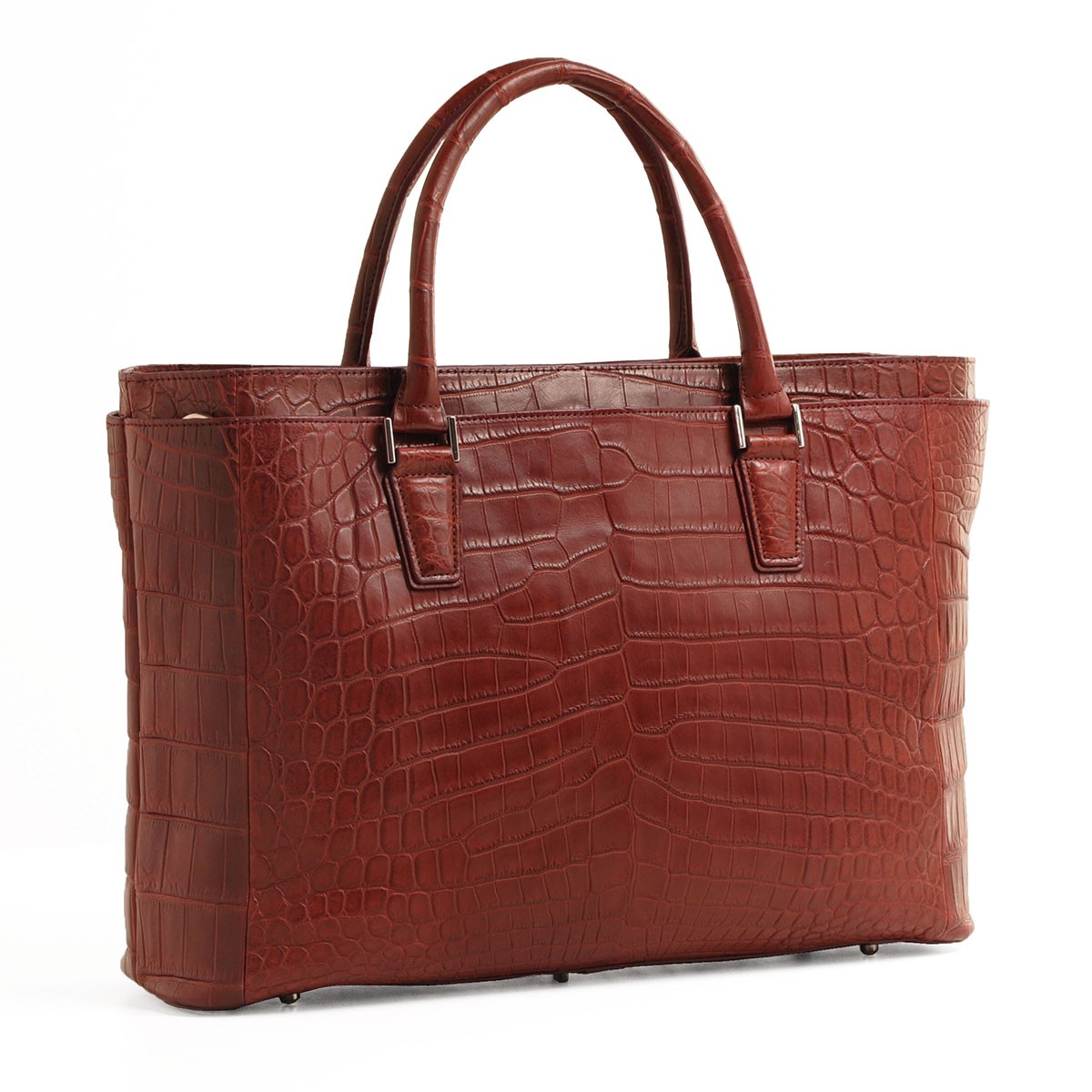 クロコダイル マット加工 トートバッグ 2WAY A4サイズ対応 メンズ