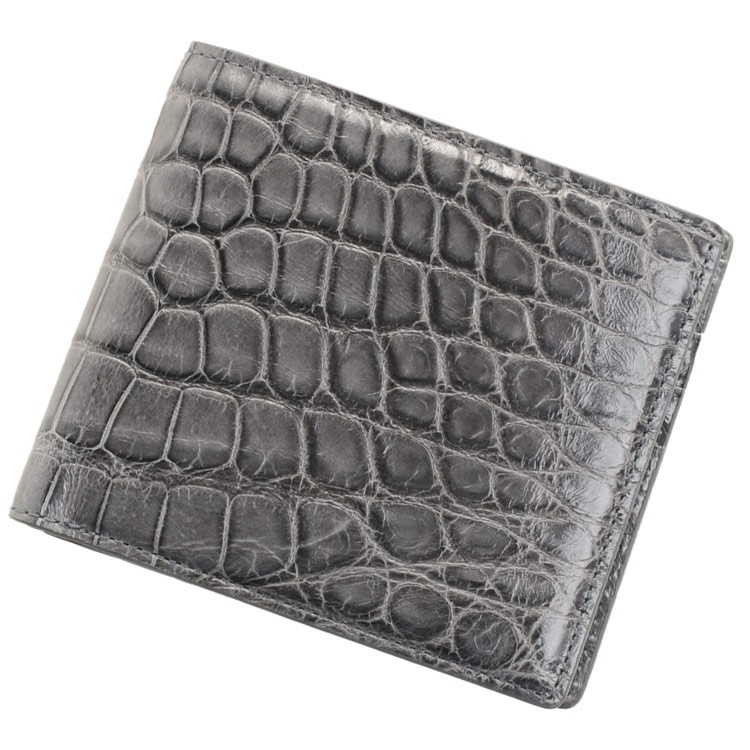 クロコダイル 折り財布 両カード メンズ バイカラー ヘンローン 全6色(06001070-mens-1r) クロコダイル 折り財布 両カード メンズ バイカラー 全6色(06001070