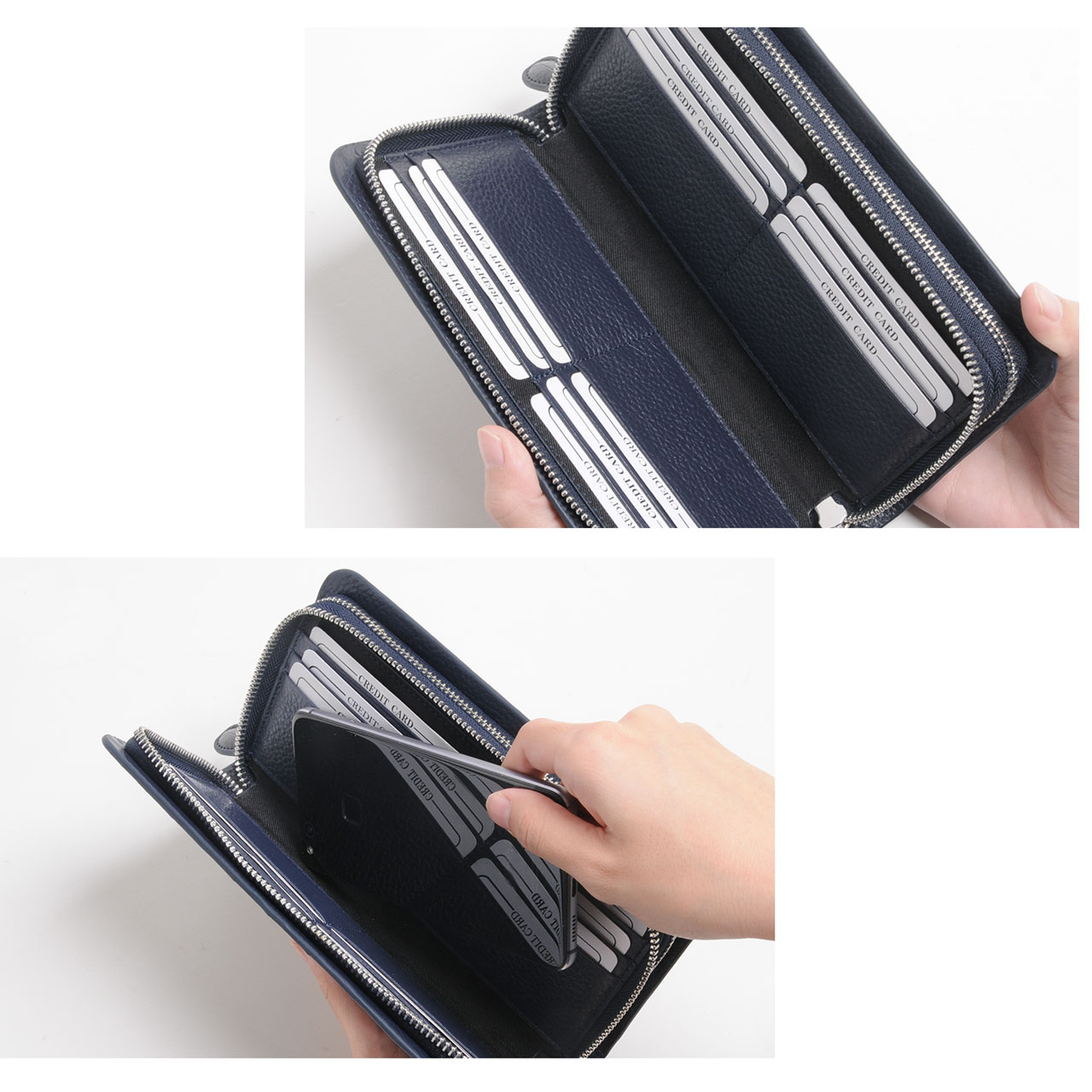 クロコダイル トラベル オーガナイザー 多機能 メンズ 長財布 ダブル