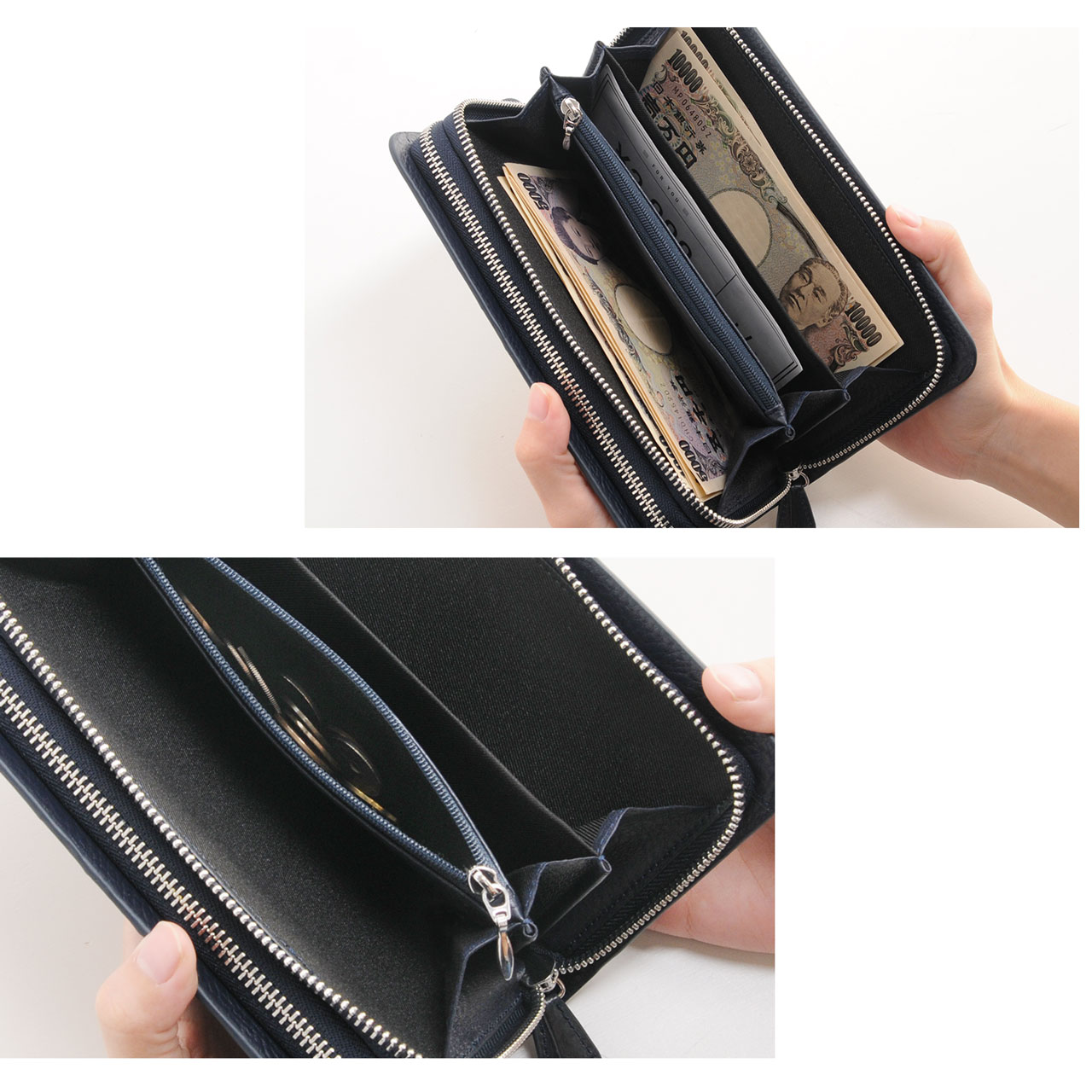 クロコダイル トラベル オーガナイザー 多機能 メンズ 長財布 ダブル