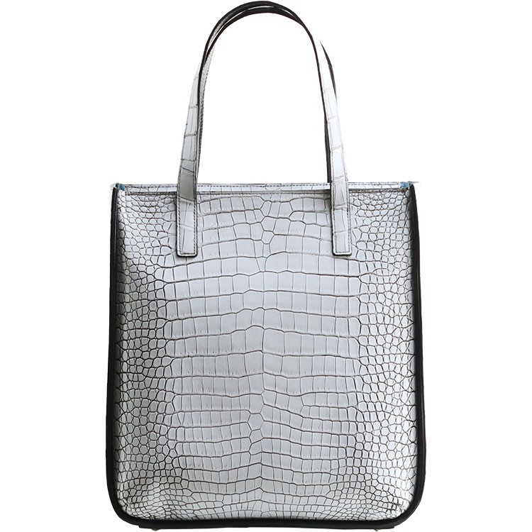 極美品 JRA クロコダイル トートバッグ センター取り マットクロコ A4可 カワノバッグ / 【日本製】 センター取り マット クロコダイル トート
