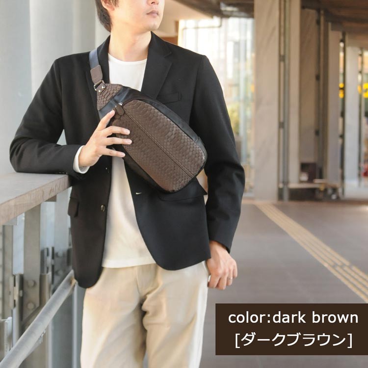 sankyo shokai（三京商会） ボディバッグ メンズ 本革 ダイヤモンド