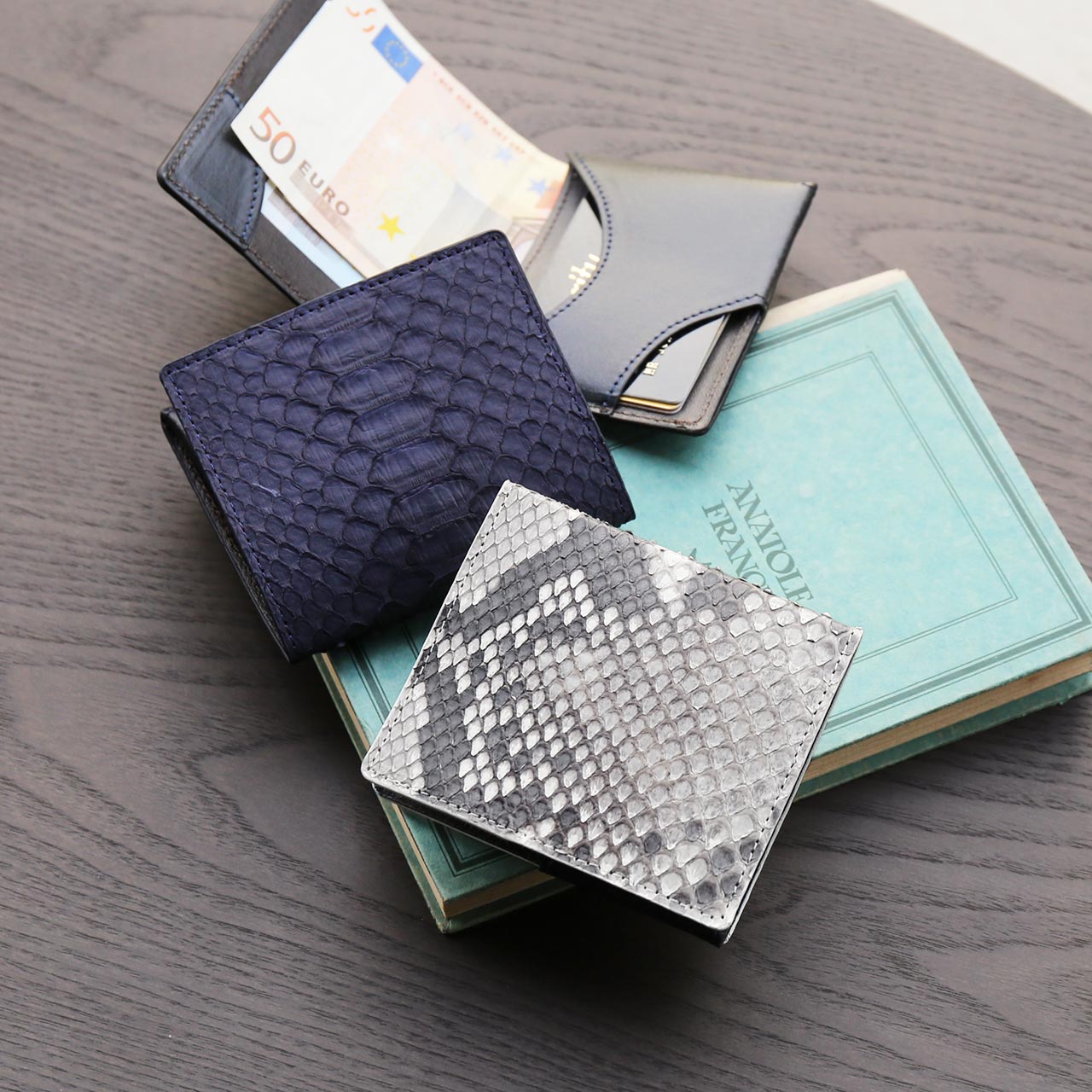 マネークリップ メンズ 本革 ダイヤモンド パイソン 二つ折り財布 小銭入れなし 薄い 薄型 札入れ 軽量【ネコポスで送料無料】 コンパクト 薄型 札ばさみ 鰐革 プレゼント ギフト(06001419-mens-1r) マネークリップ メンズ 本革 ダイヤモンド パイソン 革 二つ折り財布