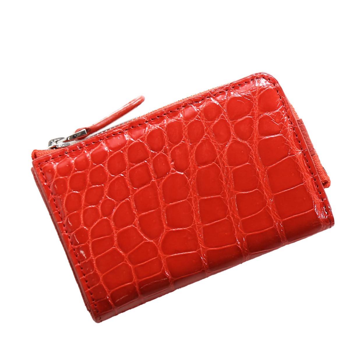 クロコダイル メンズ キーケース シャイニング 加工 小銭入れ 付き 全