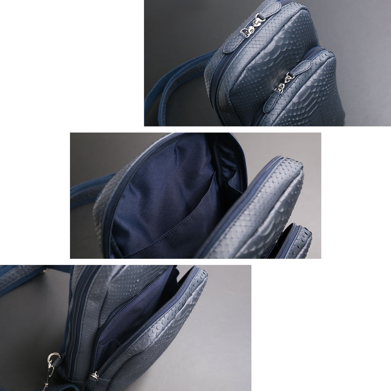 ダイヤモンド パイソン ボディバッグ メンズ 大容量 きれいめ 本革