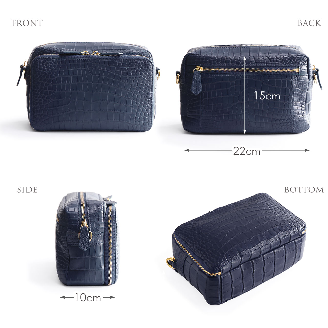 クロコダイル ショルダーバッグ 2way バッグ メンズ 斜め掛け マット