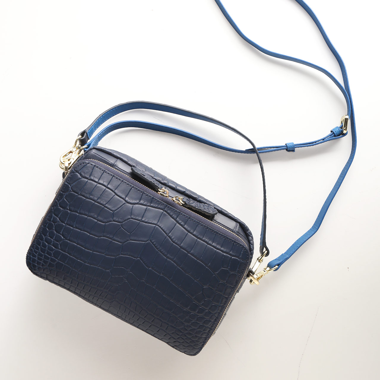 クロコダイル ショルダーバッグ 2way バッグ メンズ 斜め掛け