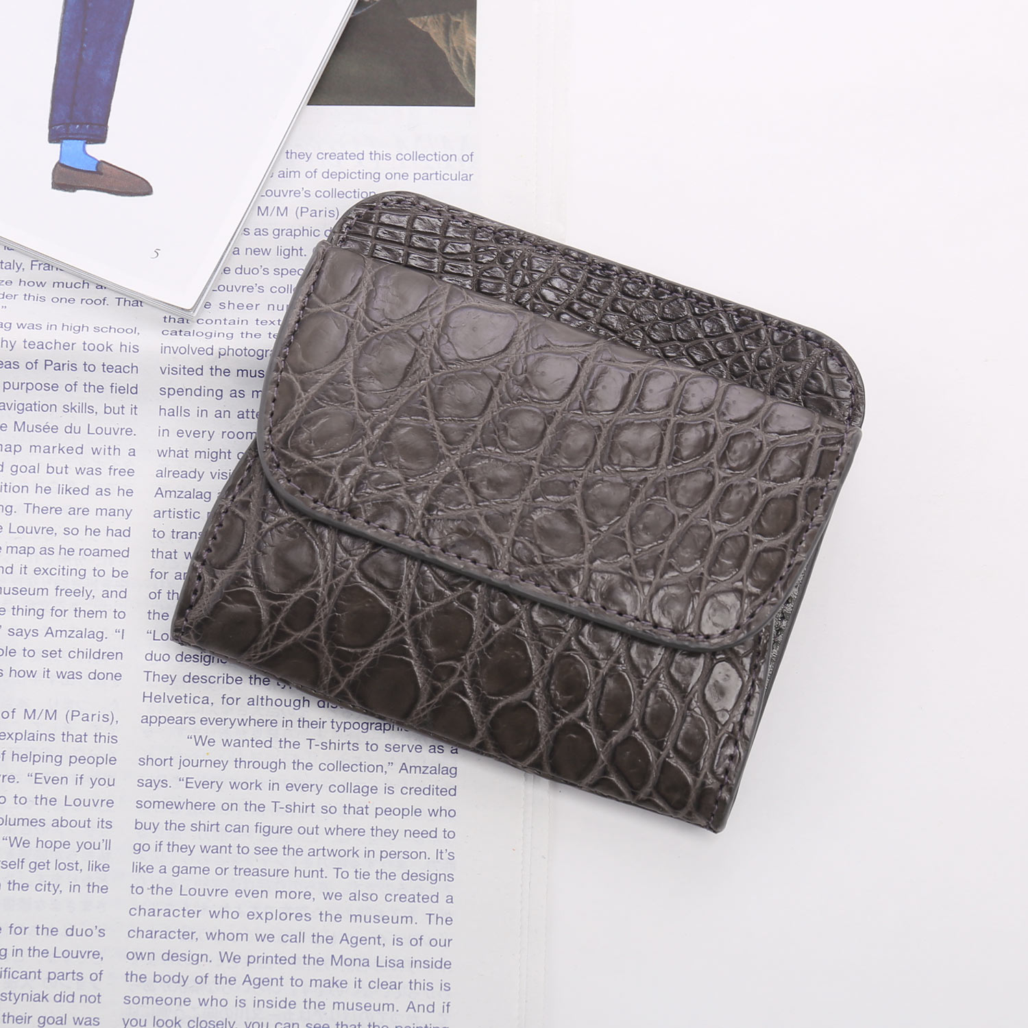 クロコダイル 小さい財布 財布 メンズ ボックス型 小銭入れ 付き ミニ