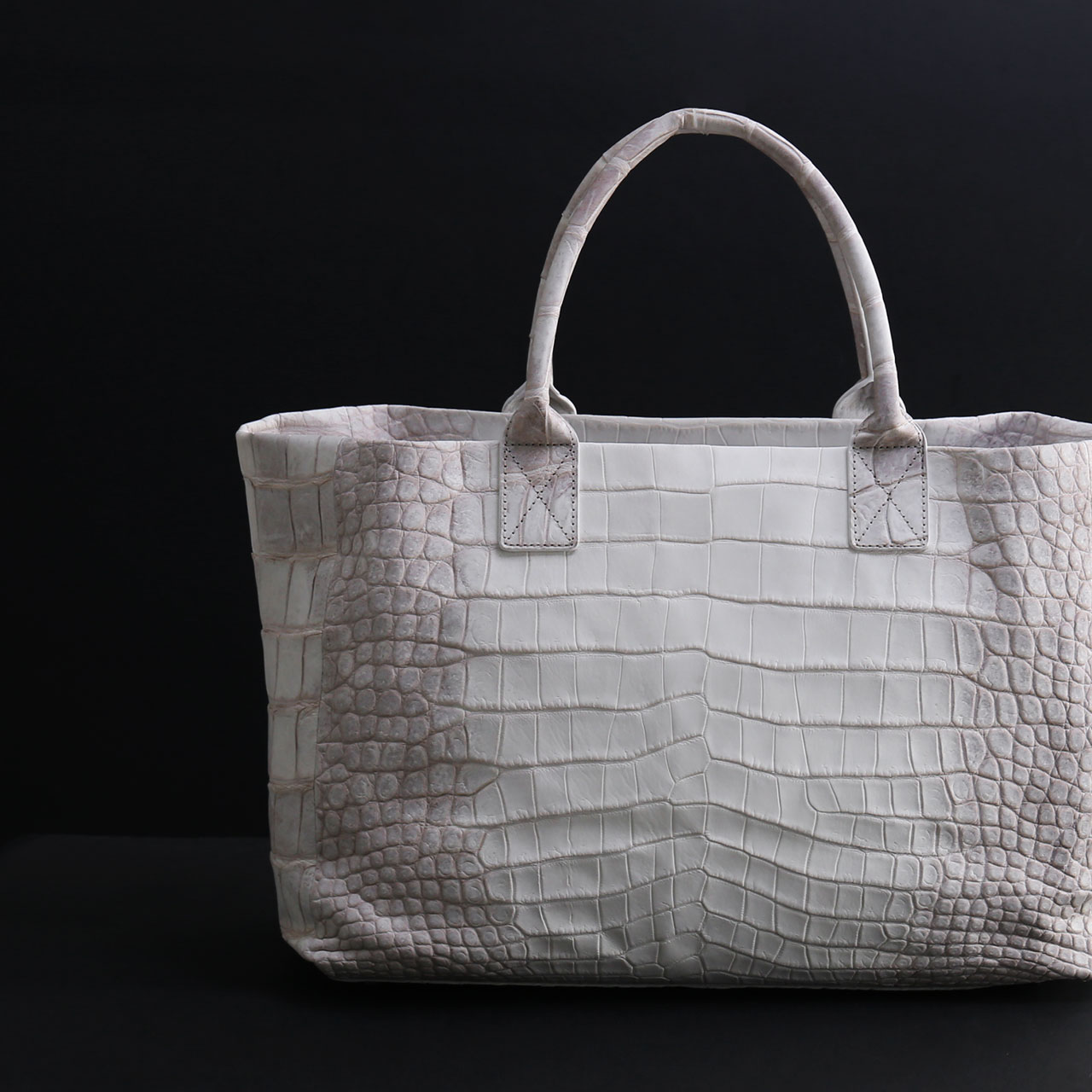 ヒマラヤ クロコダイル メンズ トートバッグ ファスナーポーチ付き