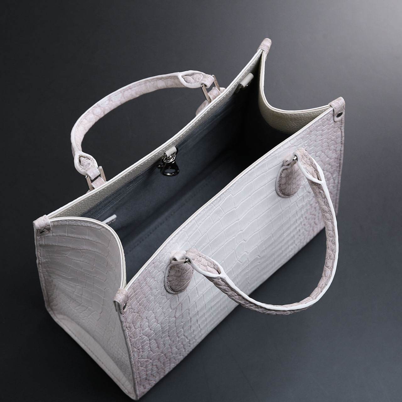 ヒマラヤ クロコダイル メンズ ミニ トートバッグ 鰐革 保証書 付き 本