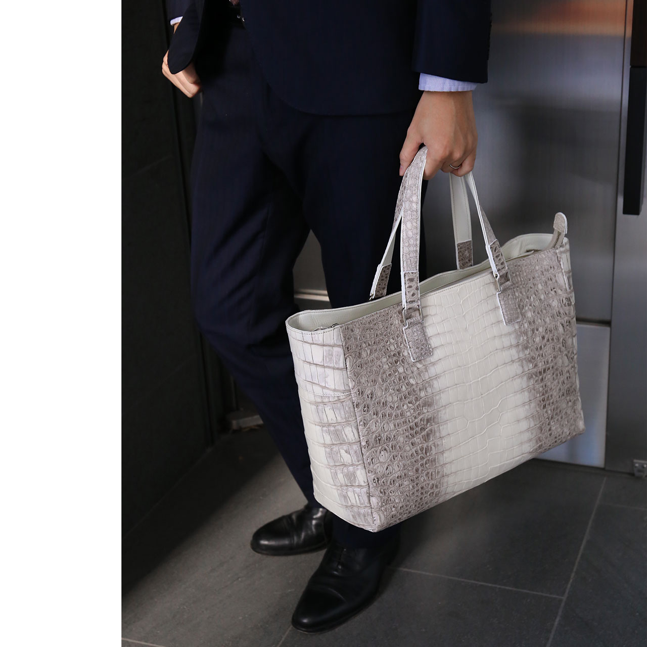 ヒマラヤ スモール クロコダイル トートバッグ メンズ 日本製 ポロサス