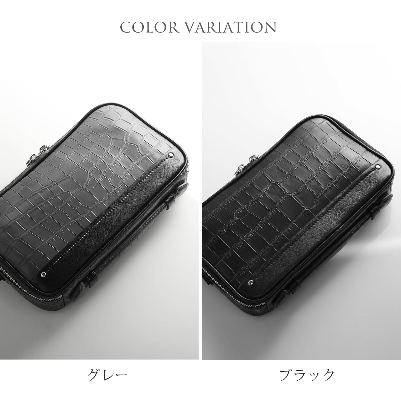 クロコダイル 2way ボディバッグ メンズ バッグ セカンドバッグ ミニ