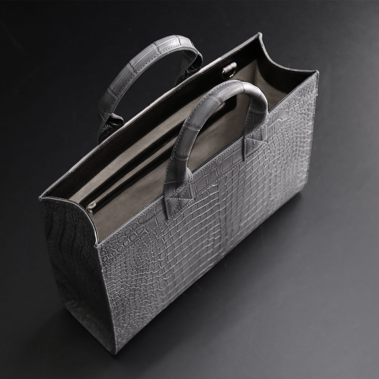 スモール クロコダイル メンズ トートバッグ チェーン付き 日本製 B5