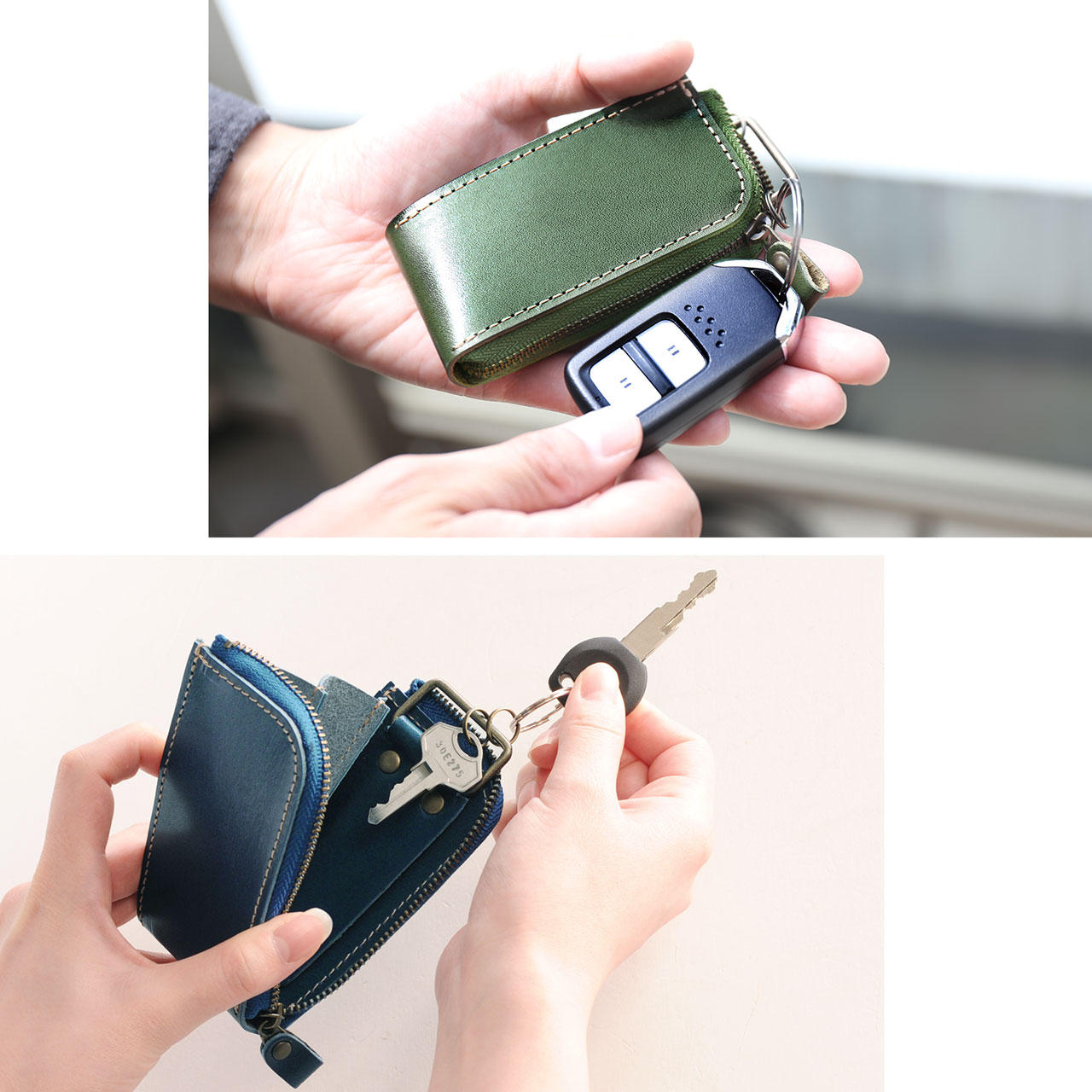 本革 日本製 スマートキーケース Jamale メンズ 栃木レザー ヌメ革［名
