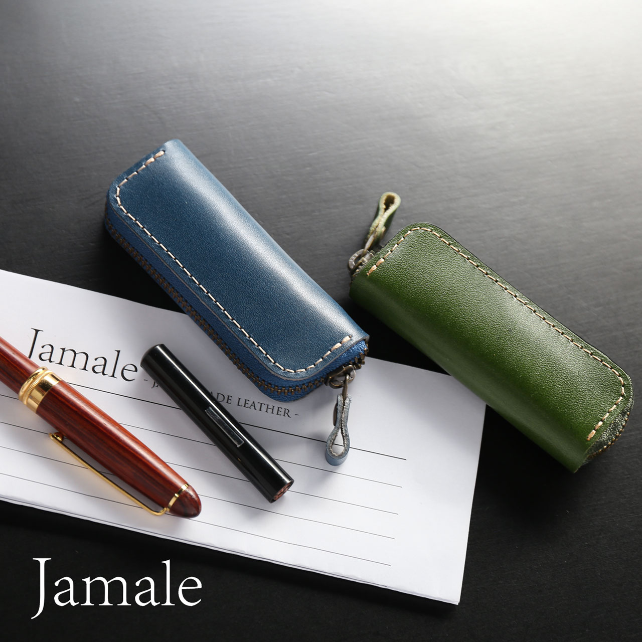 Jamale（ジャマレ） 本革 印鑑ケース 日本製 栃木レザー お洒落 レザー