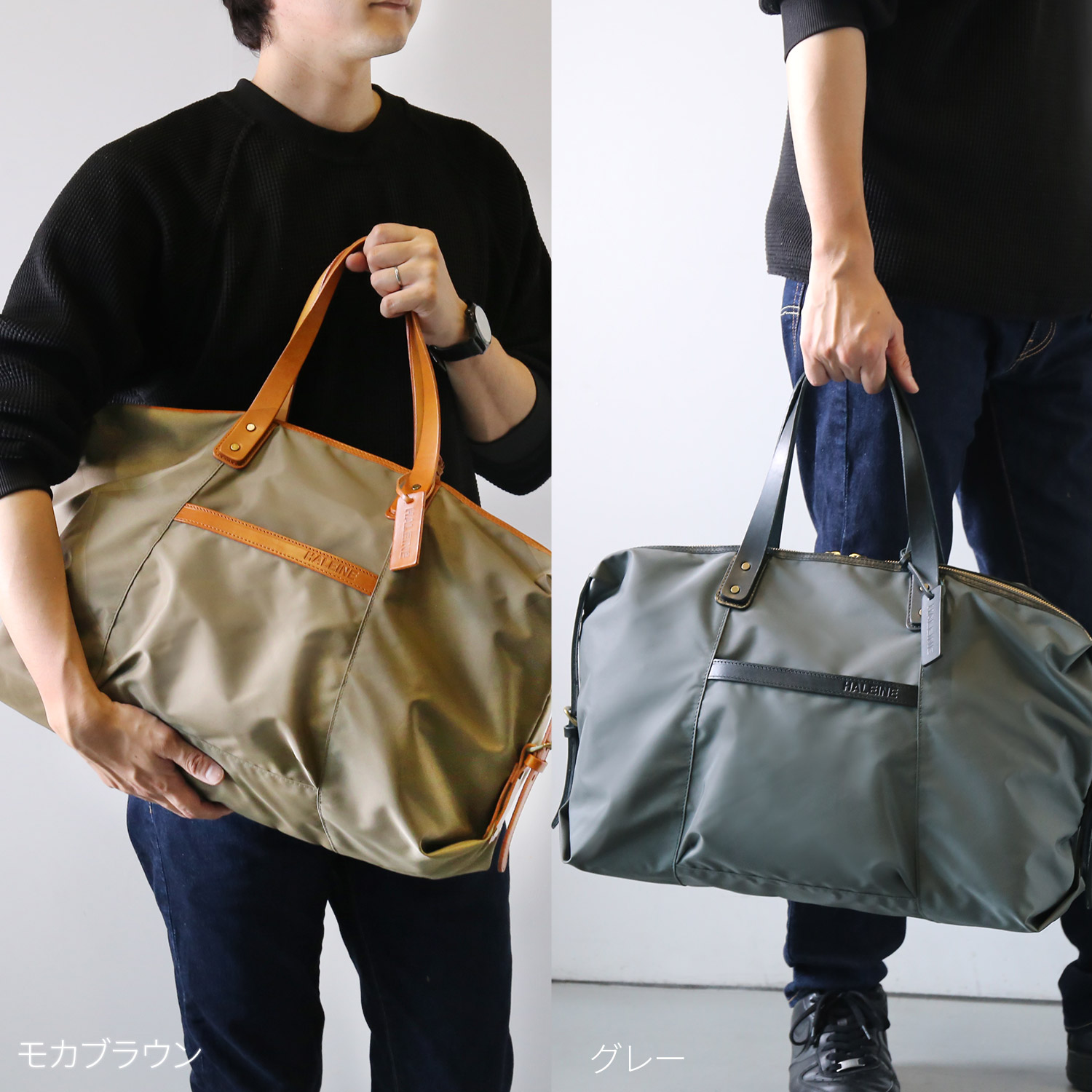 ジェイクルー　Harwick  ボストンバッグ　レザー　ナイロン　ネイビー ジェイクルー Harwick ボストンバッグ レザー ナイロン ネイビー