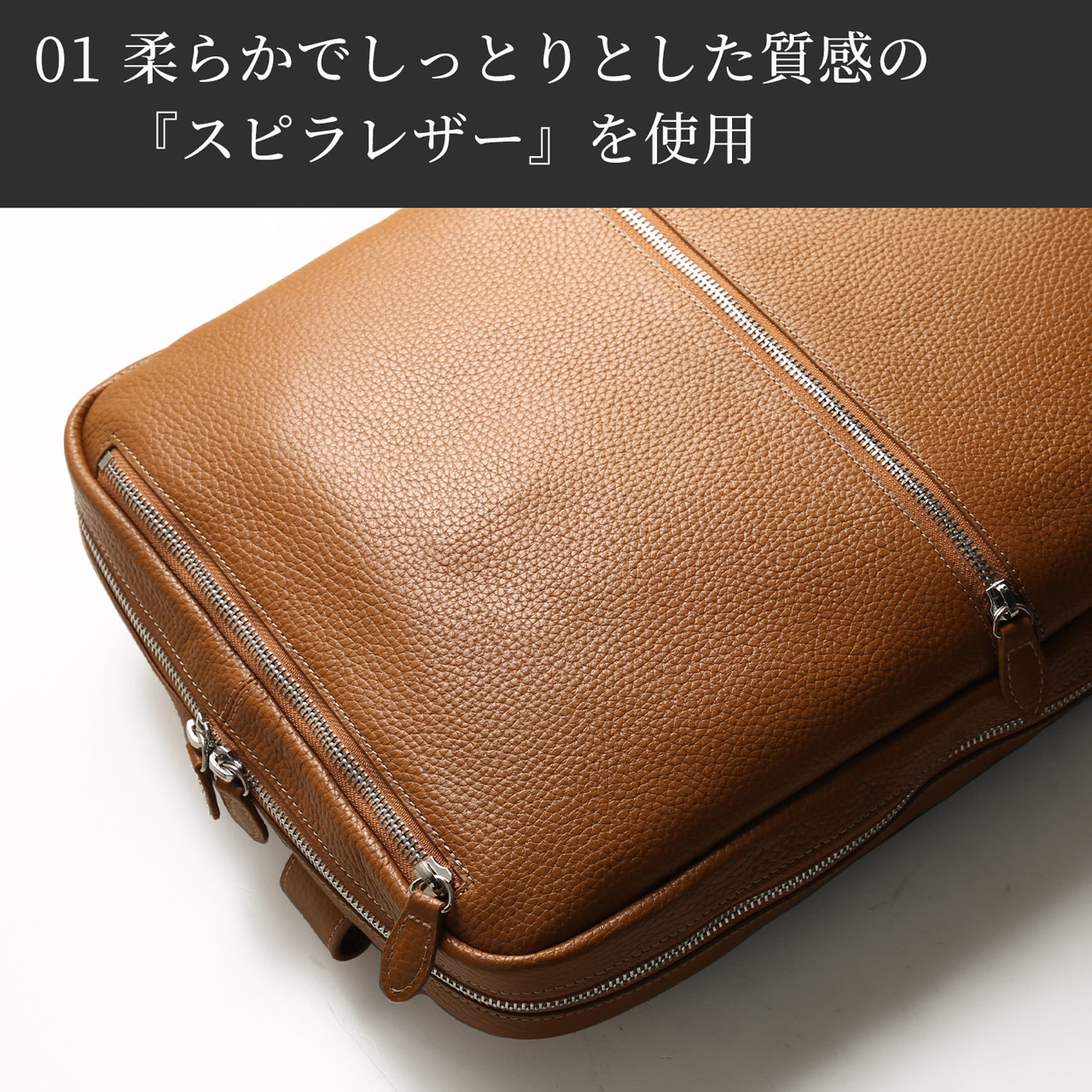 リュック メンズ 通勤 本革 牛革 薄型 mieno ミエノ spira スピラ