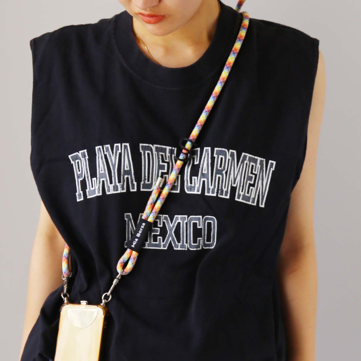 Mia Borsa（ミアボルサ） 長さ調節可能 スマホ用 ショルダーストラップ