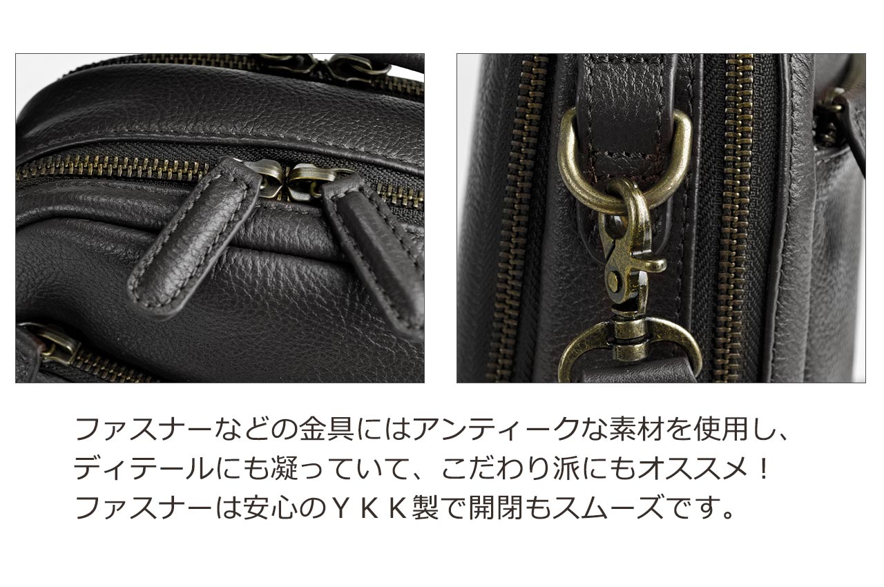 メンズ 牛革 縦型 ショルダーバッグ 手提げ 本革 レザー 男性 ボディ