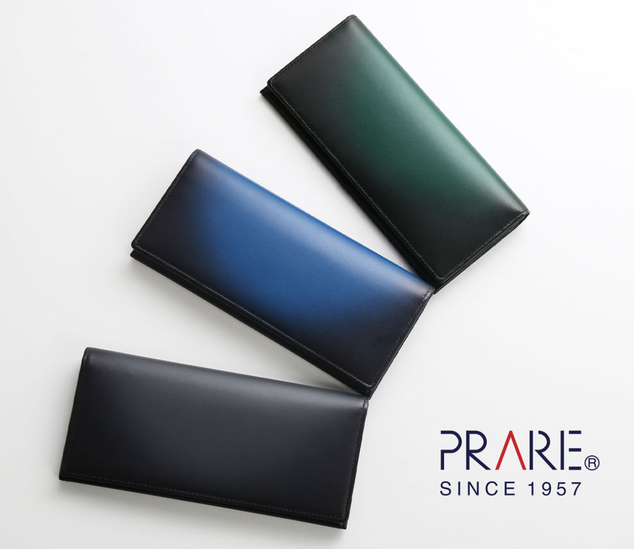 PRAIRIE プレリー 牛革 グラデーション 二つ折り 長財布 レディース 本