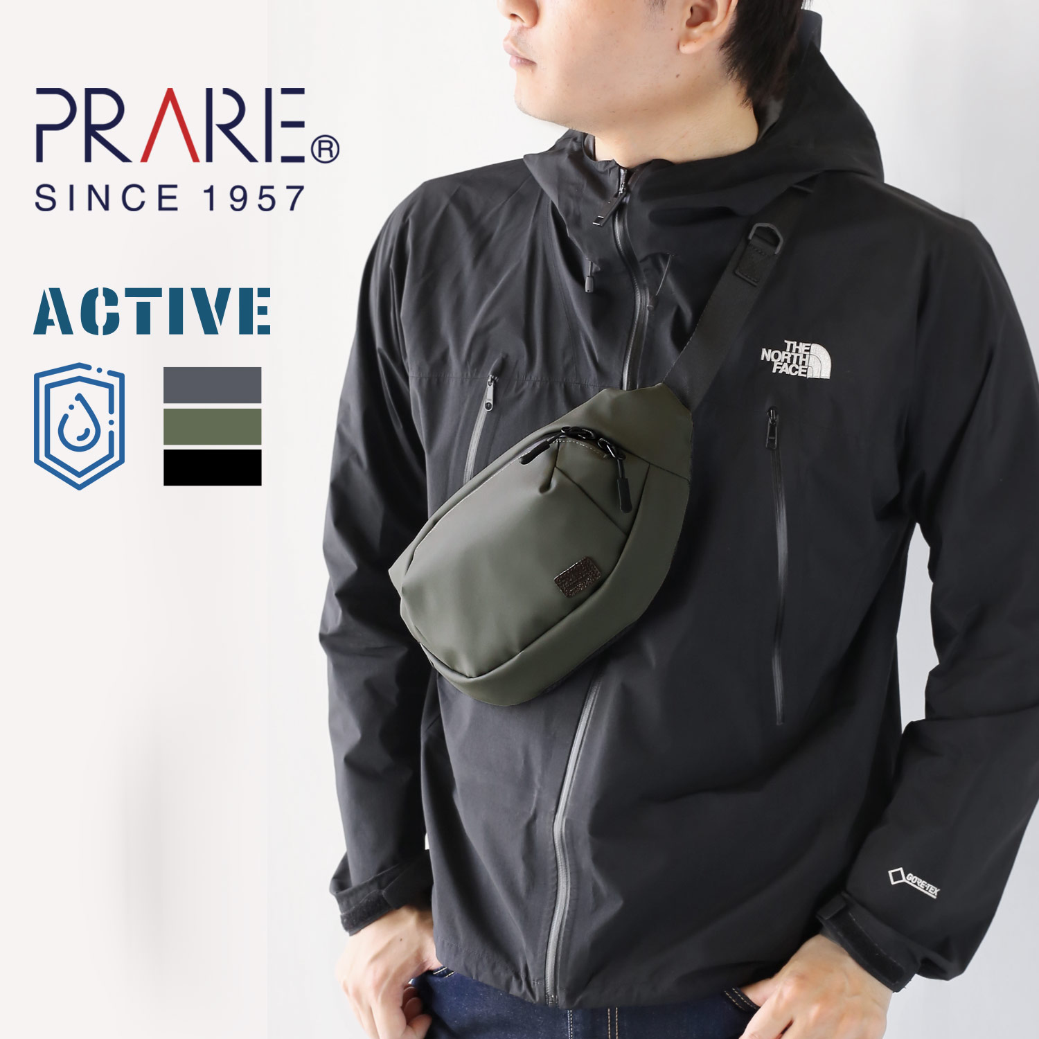 ボディバッグ メンズ 横型 防水 斜め掛け アウトドア PRAIRIE プレリー