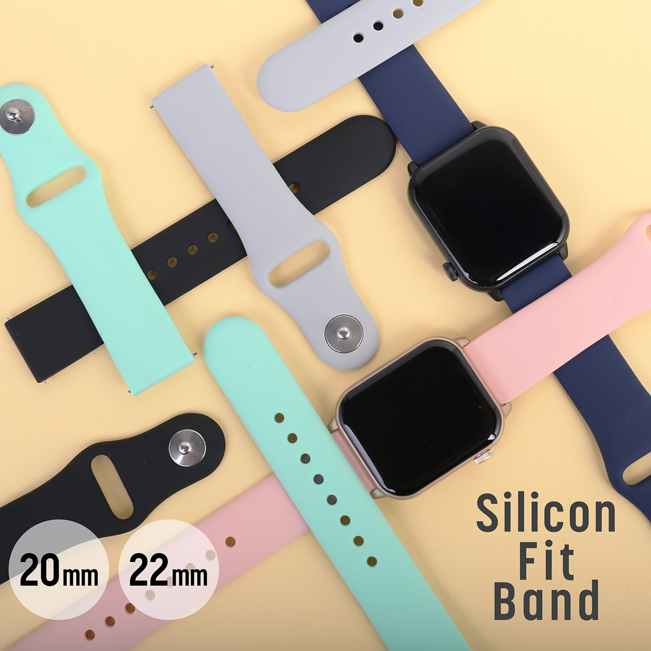 Yahoo! Yahoo!ショッピング(ヤフー ショッピング)EDEW WEAR　シリコン スポーツベルト  付け替え用 20mm 22mm  可愛い おしゃれ  時計用バンド スポーツウォッチ用 ［ネコポスで送料無料］ （09000704r）