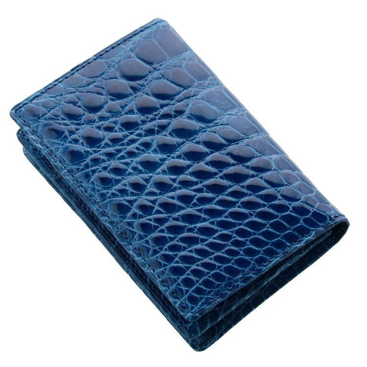 クロコダイル 名刺入れ メンズ カードケース シャイニング加工