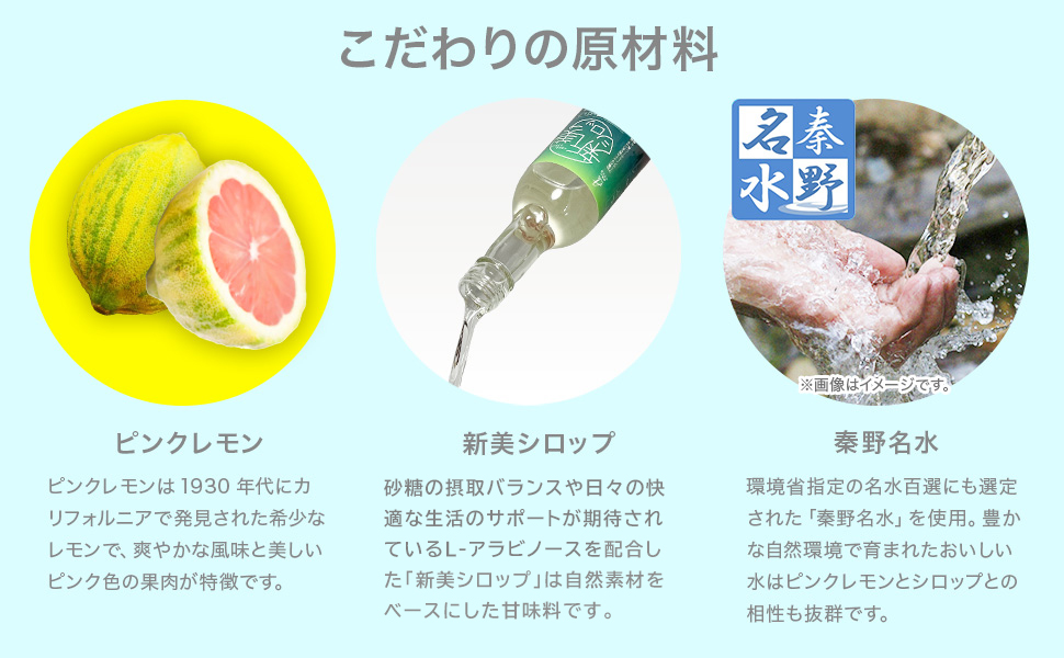 新美ピンクレモンシロップ350ml(希釈用)×1本 カリフォルニア産