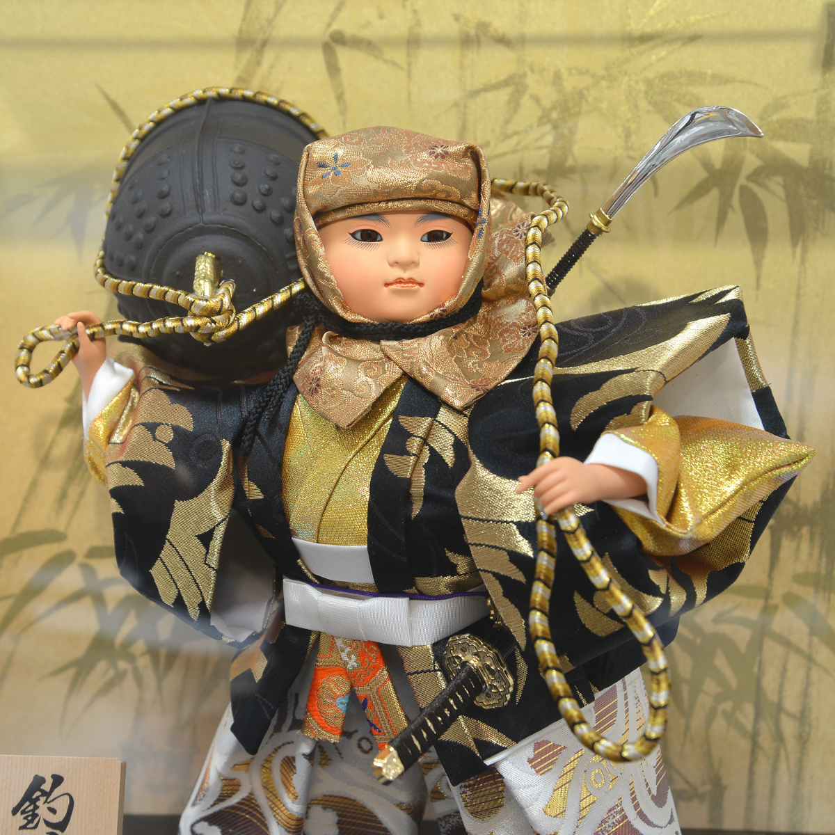 五月人形 お祝いケース飾り 子供大将 8号 釣鐘弁慶 間口43cm 5月人形