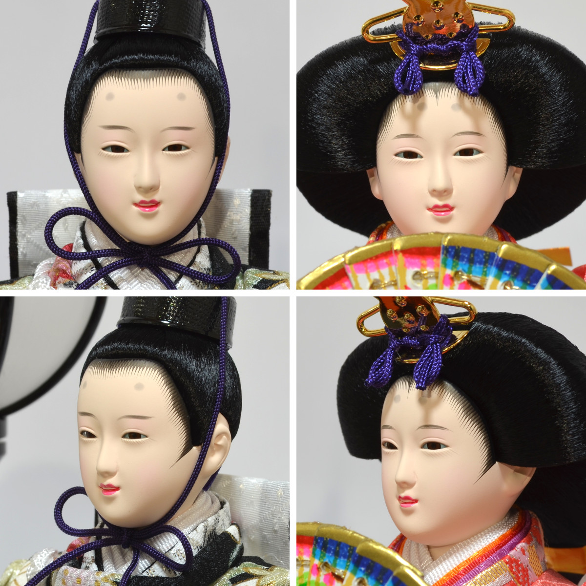 雛人形 ケース飾り 親王飾り リーフ型アクリルケース 芥子親王 : 人形