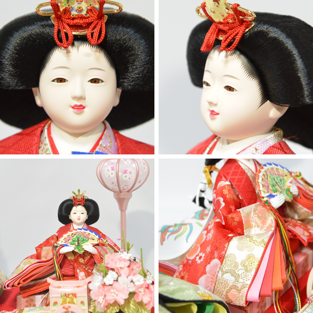 雛人形 ケース飾り 親王飾り 白木 アクリルケース 藤翁作 おぼこ親王