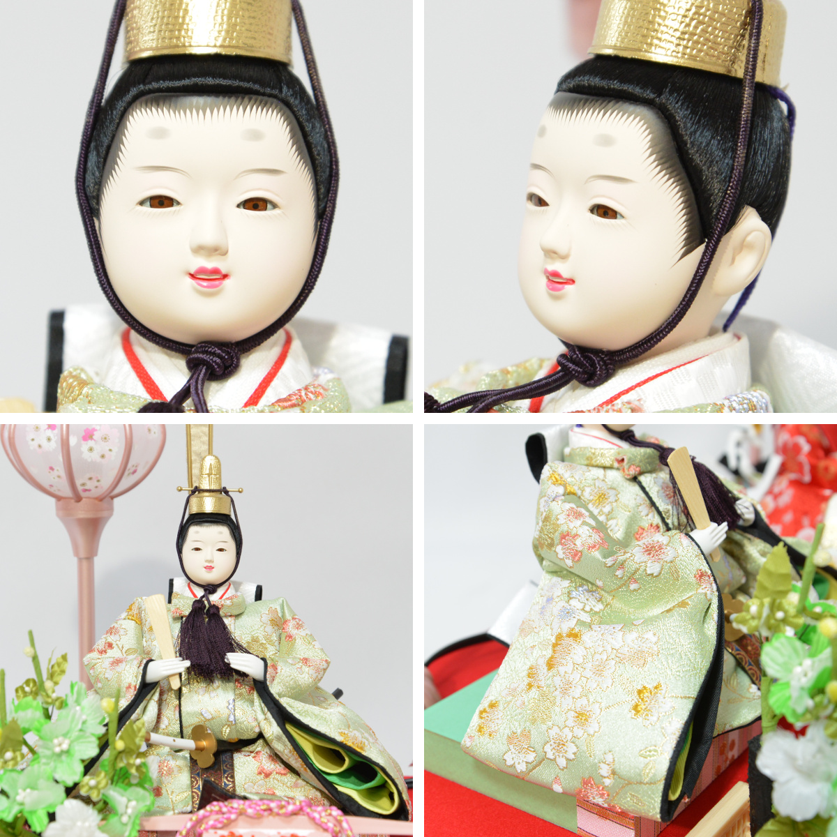 雛人形 ケース飾り 親王飾り 白木 アクリルケース 藤翁作 おぼこ親王