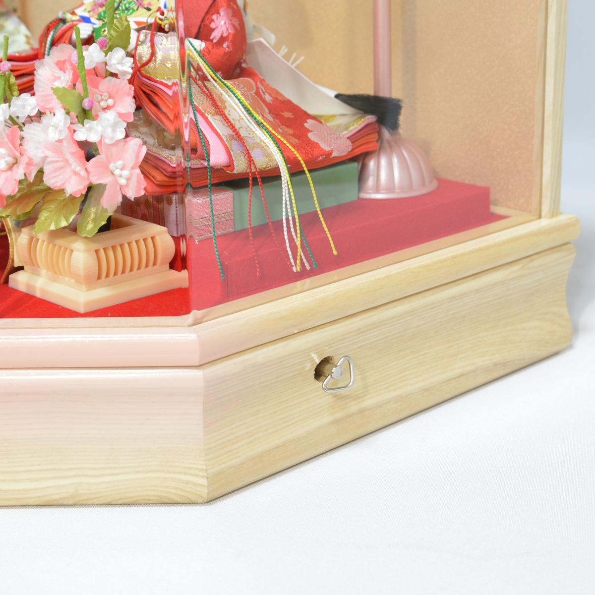 雛人形 ケース飾り 親王飾り 白木 アクリルケース 藤翁作 おぼこ親王