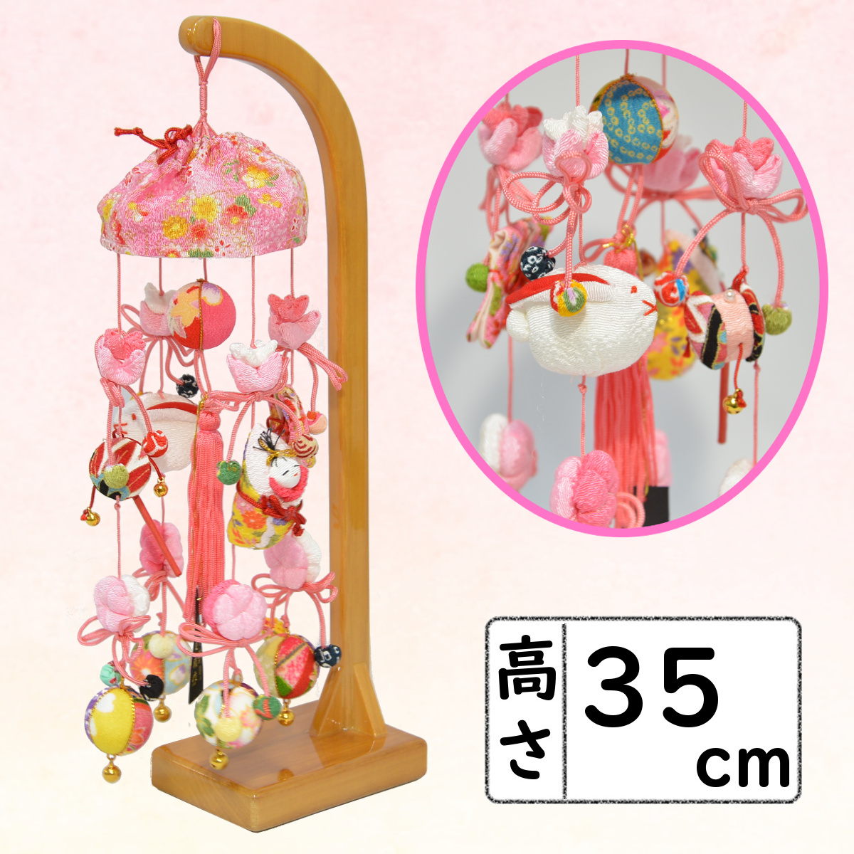雛人形 吊るし飾り 桜咲く頃 8号 : 人形の三信 - 通販 - Yahoo