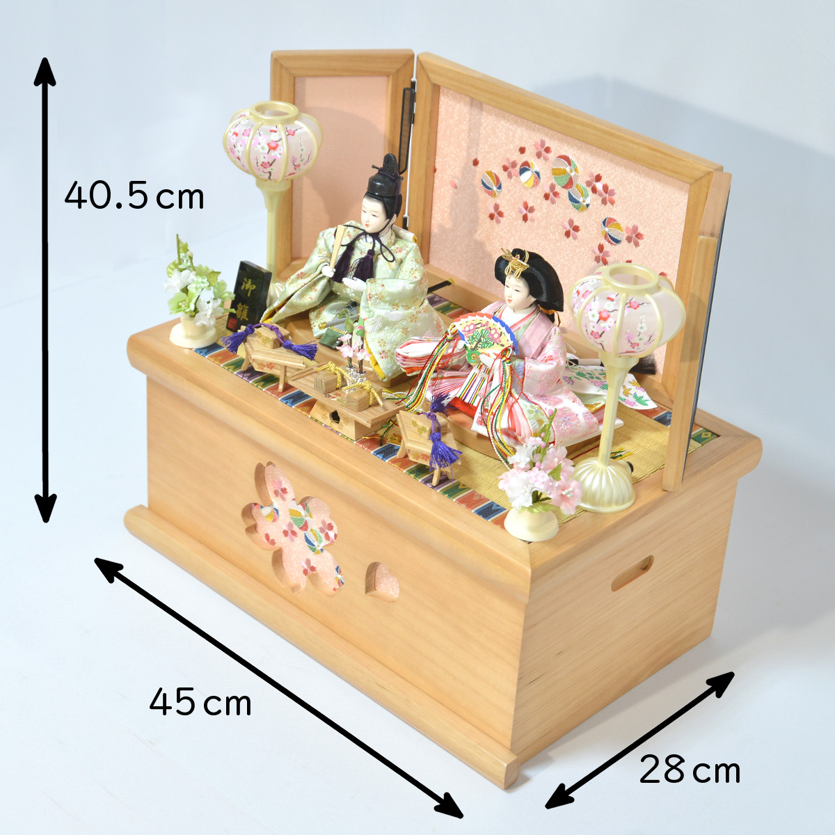 雛人形 収納飾り 親王飾り 遥 白木収納セット : 人形の三信 - 通販