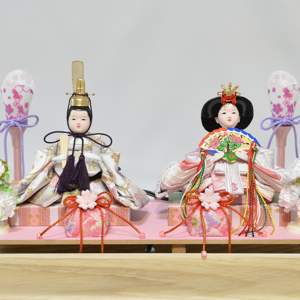 雛人形 ケース飾り 親王飾り 白木アクリルケース 藤翁作 まるこ