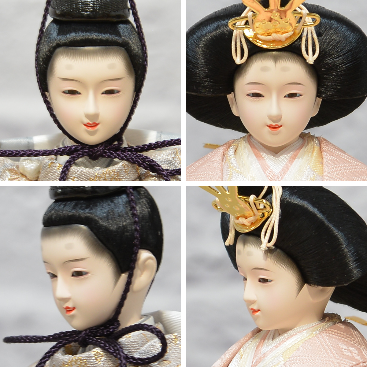 雛人形 親王飾り 収納飾り 平安豊久 せれな モカ白木収納セット : 人形