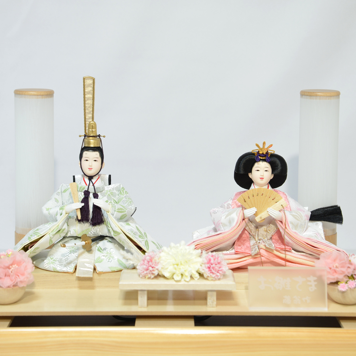 雛人形 ケース飾り 親王飾り アクリルケース 藤翁作 はづき 小三五親王