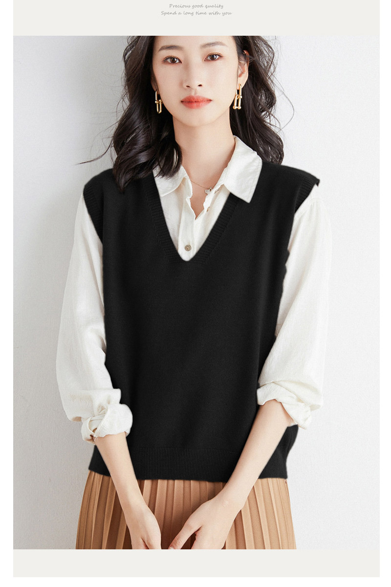 【美品】Pois ノースリーブVネックニットベスト ニット ベスト ノースリーブ Vネック レディース ニットベスト