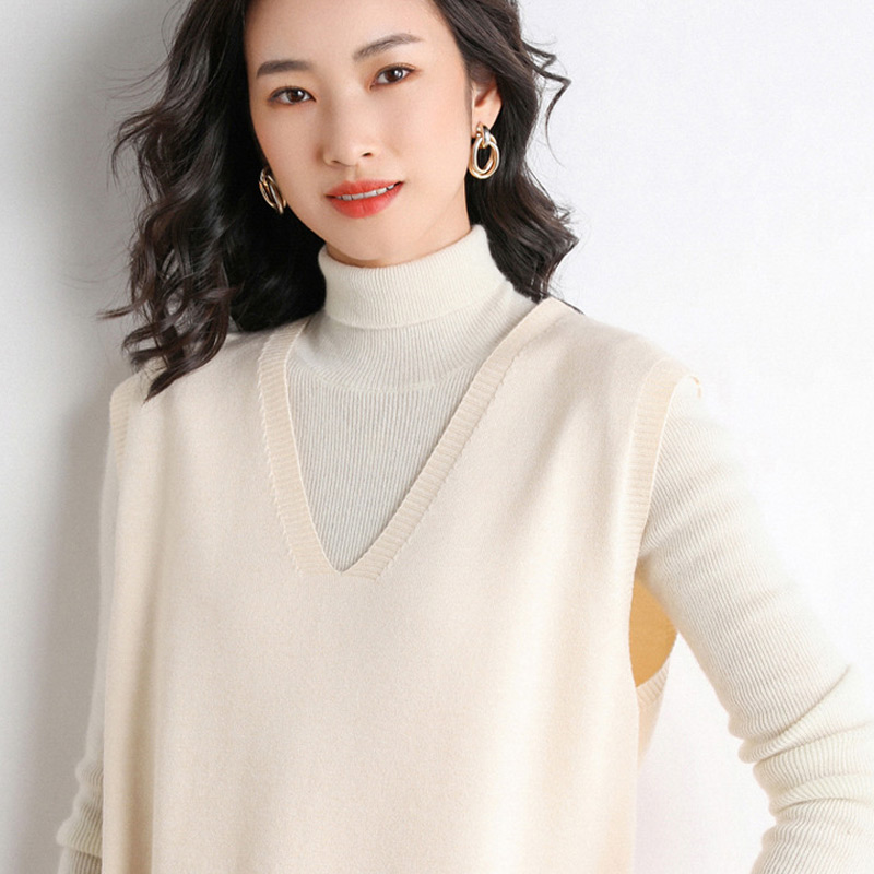 ニット ベスト ノースリーブ Vネック レディース ニットベスト