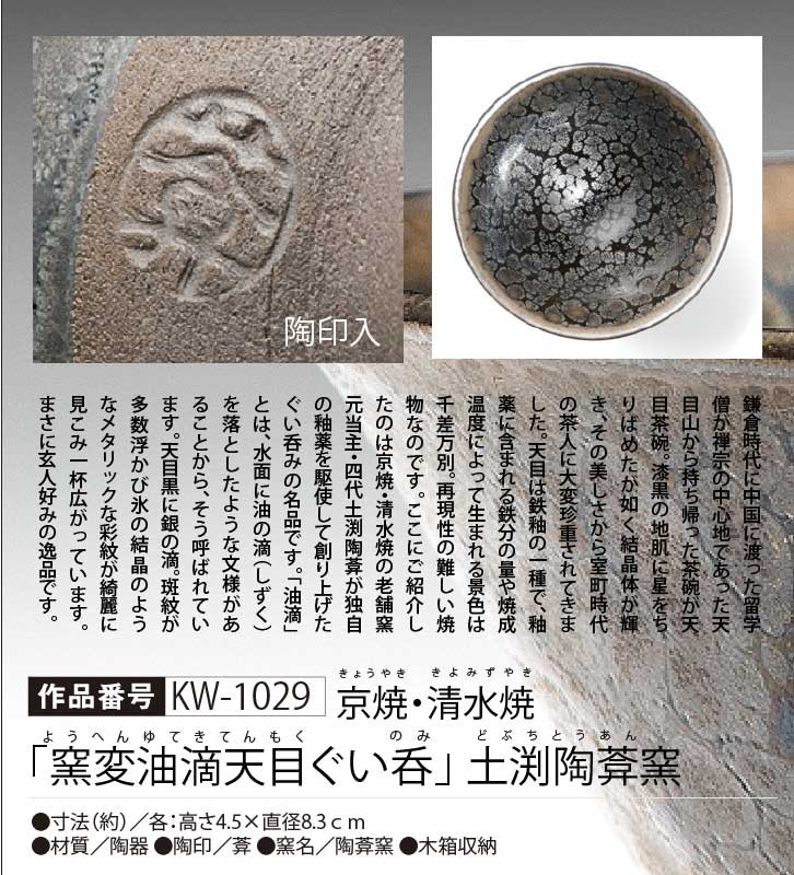 Kw 1029 京焼 清水焼 窯変油滴天目ぐい呑 土渕陶あん窯 三宝堂yahoo 店 通販 Yahoo ショッピング