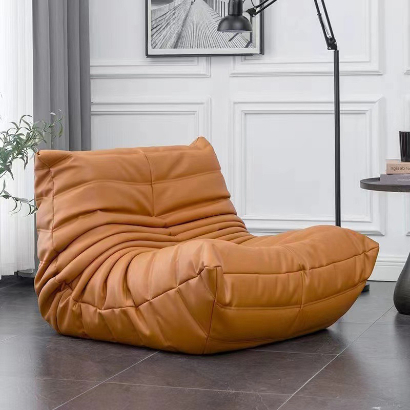 爆買 一人掛けソファ 北欧 ソファ キャタピラーソファ オットマン付き