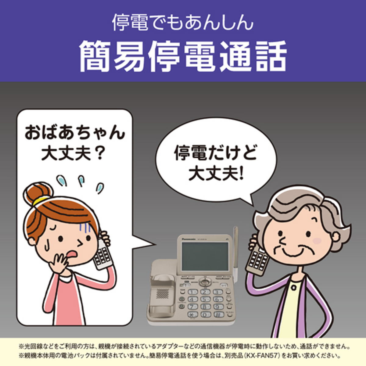 Panasonic（パナソニック） 電話機 VE-GD78DL-N 増設子機 KX-FKD558-W