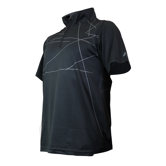A.D.ONE ハーフジップ Tシャツ 半袖 メンズ 機能 吸汗 速乾 接触