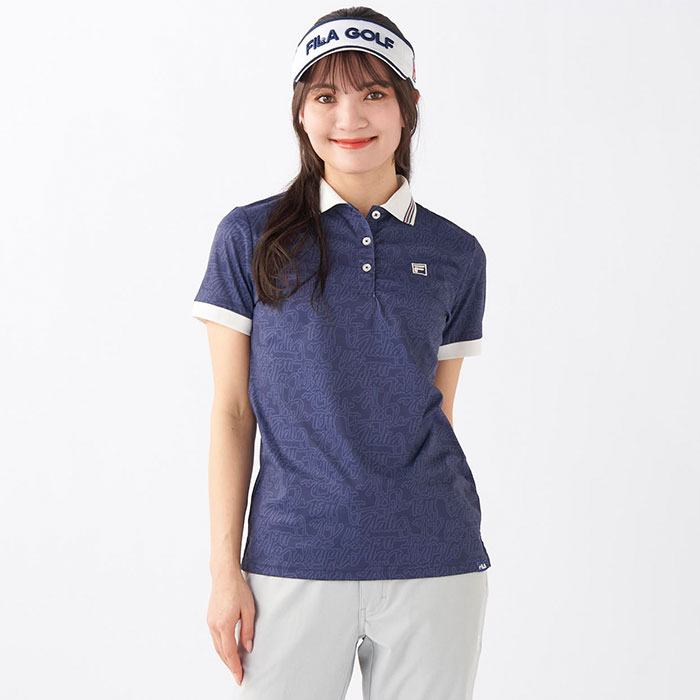 FILA（フィラ） レディース ポロシャツ ゴルフウェア 女性用 半袖 遮熱